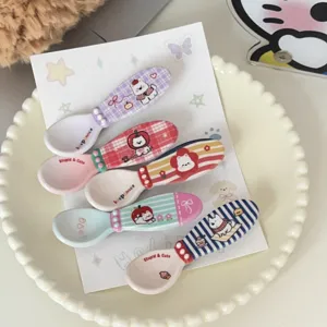 Cute Cartoon West Highland Terrier Dog Spoon Hair Clip Plaid Stripe Resin Hairpin Sweet Hair Accessories For Women