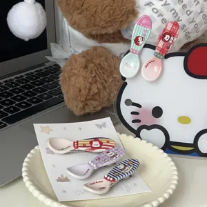 Cute puppy spoon hair clip cartoon funny simulation tableware Japanese hairpin hair accessories