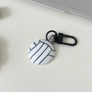 Volleyball keychain metal clasp bag pendant cute sports accessory for women men teens gifts
