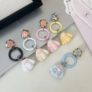 Portachiavi con Campanello a Coniglietto Cartoon Carino Ciondolo per Borsa da Ragazza Regalo per Coppia