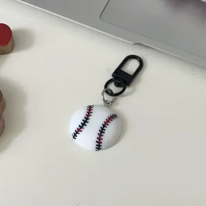 Creative baseball keychain bag pendant, cute sports key ring accessory for couples and friends.