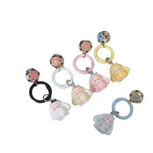 Simpatico cartone animato orecchie lunghe coniglio campana portachiavi borsa regalo