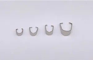 Stainless steel pinch bails for jade crystal pendant DIY jewelry making in multiple sizes