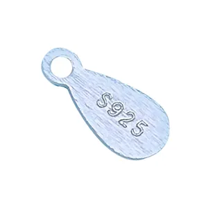 S925 silver plated teardrop charm extension chain DIY jewelry making accessory pendant