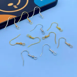 Iron Electroplated Spring Earring Hooks French Wire Ear Wires DIY Jewelry Making Findings Accessories