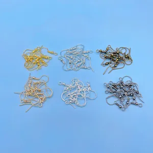Iron electroplated spring ear hooks DIY handmade earring accessories jewelry making findings 1000pcs