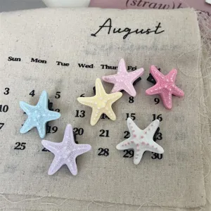Simulation starfish hair clips cute side hairpin sweet lovely hair accessories for women.