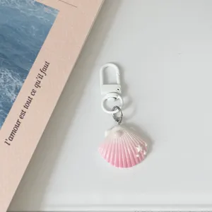 Dreamy gradient pearl seashell keychain creative cute bag pendant couple best friend gift accessory
