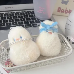 Cute Cartoon Plush Duck Keychain Bag Pendant Soft Stuffed Doll Animal Key Ring Women Bag Accessories Gift