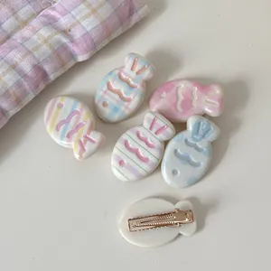 Cute pastel fish hair clips for women and girls, sweet cartoon bang clips hairpin accessories.
