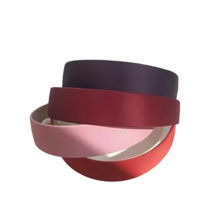 Premium satin headband set, wide solid color hair hoop for women daily wear.