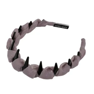 Korean solid color gauze wrapped spiked headband, fashion daily hair accessories for women