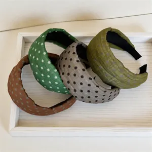 Cerchietto A Pois alla Moda Bordo Largo Spugna Accessorio Per Capelli In Tessuto Casual Per Donne Commute Quotidiano
