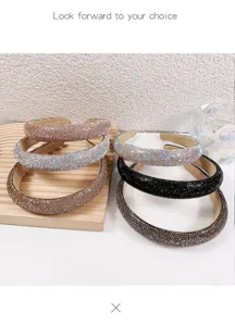 Sparkly rhinestone headbands full drill wide hair hoops stylish fashion hair accessories for women