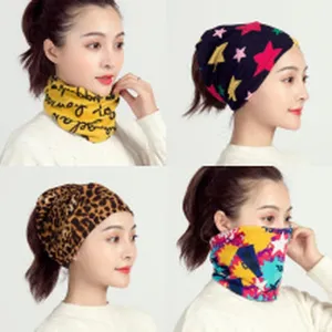 Versatile multi-purpose tubular headscarf and neck gaiter with stylish print patterns.
