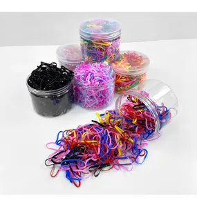 Disposable colorful thickened elastic hair bands candy color hair ties set for women daily use