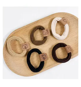 Cute cartoon bear hair ties, brown hair rope, high elasticity, cute hair accessories for women