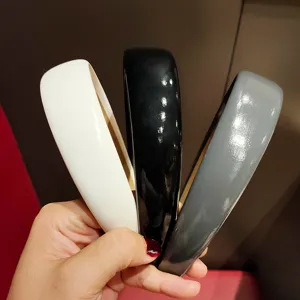 Wide leather headband solid color hair hoop for women fashion hair accessories 3pcs set