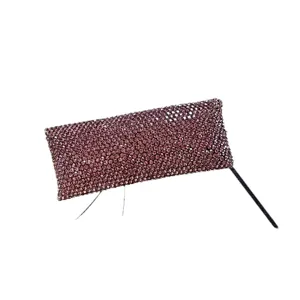 Korean style purple rhinestone hair clip elegant rectangle sparkly barrette for women hair styling