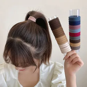Elastische Haargummis Für Damen Langlebige Gummiseile Mehrfarbige Haarbaender Mit Transtransparentem Aufbewahrungsrohrtaegliche Haaraccessoires