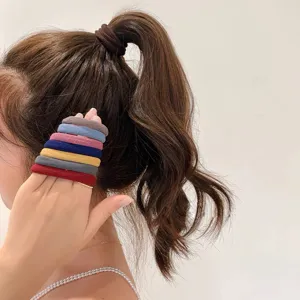 Hochelastische bunte Haargummis Set für Damen, langlebige elastische Haarbänder Zöpfe.