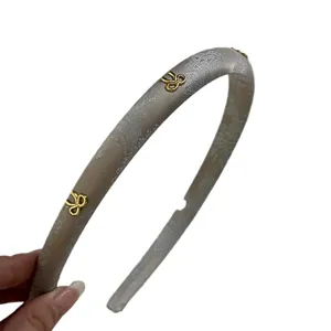 Retro vintage brocade bow headband elegant fabric hair hoop for women stylish daily hair accessory