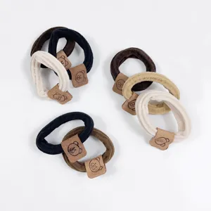 Cute cartoon bear hair ties elastic hair ropes brown aesthetic hair accessories for women