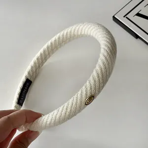 Autumn winter knitted twill thin headband hair hoop elegant casual hair accessories