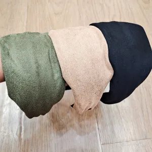 Wide suede headband for women, soft solid color hair hoop fashion hair accessories set.