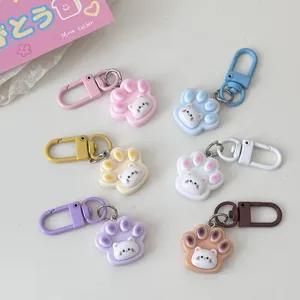 Portachiavi zampa di gatto carino stile dolce ciondolo zaino regalo set multicolore