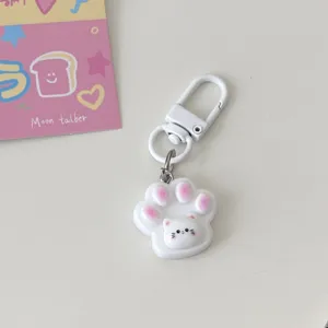 Portachiavi con zampetta di gatto kawaii artiglio simpatico ciondolo per borsa carino