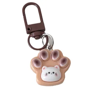 Simpatico portachiavi zampa di gatto stile cartone animato ciondolo borsa regalo