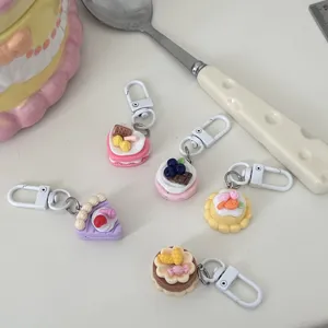 Leuke 3D prachtige taart sleutelhanger detail, ins stijl cartoon grappige hanger voor koppels.