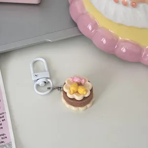 Mini taart sleutelhanger schattige tas bedel dessert stijl accessoire leuk cadeau