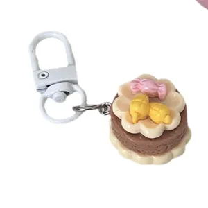Leuke 3D taart sleutelhanger schattige cartoon tas hanger zoet dessert stijl cadeau