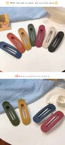 Matte oval hair clips large hairpin anti-slip hair accessories fringe clips for styling wholesale