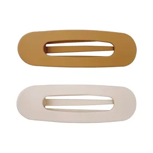 Matte oval hair clips set, stylish non-slip hairpin for daily styling and bangs wear.