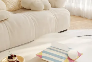 Copertura per scatola di fazzoletti a righe stile coreano con pon pon per salotto.
