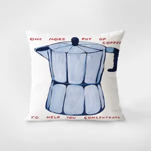 Cojin decorativo con ilustracion de cafetera moka para sofa de sala de estar dormitorio