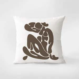 Housse de coussin design art abstrait moderne minimaliste, taie d'oreiller en velours pour canapé.