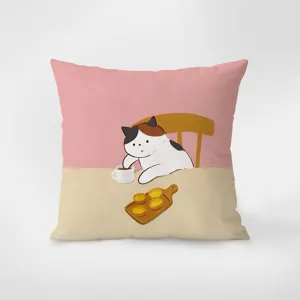Nordic minimalist cute cat print throw pillow cover modern sofa decorative cushion case