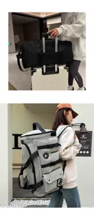 Large capacity travel duffel bag, versatile gym shoulder bag and tactical backpack.