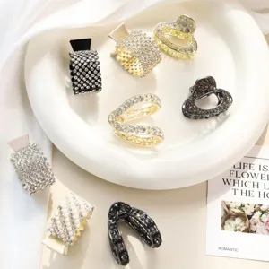 Ensemble de pinces à cheveux en métal strass, accessoires élégants perles pour femmes.