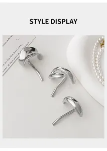 Silver metal hair clip ponytail holder minimalist hair accessories for women chic style
