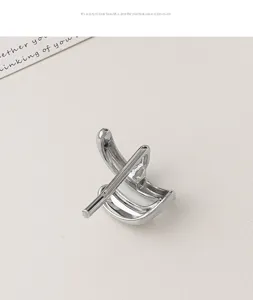 Minimalist metal hair clip unique sculptural hairpin chic daily hair accessories for women