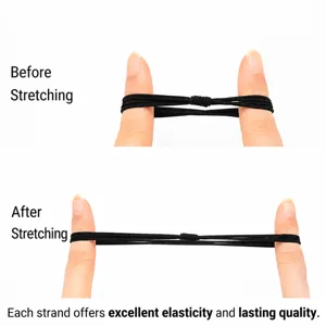 Minimalist High Elastic Hair Ties Durable Ponytail Holder Hair Ropes Black and Mixed Color Hair Accessories For Women Daily Hair Styling