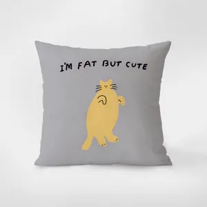 Nordic simple cute fat cat throw pillow cover sofa living room decorative cushion cover