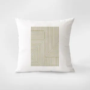 Detailed view of the modern minimalist geometric patterned throw pillow cover with clean texture.