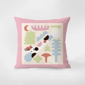 Nordic minimalist velvet throw pillow detail, abstract art pattern cushion cover for sofa.