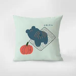 Nordic minimalist cute animal throw pillow cover, comfortable soft cushion for sofa living room.
